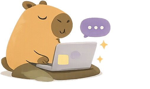 Kapy on a laptop — connecting your ideas